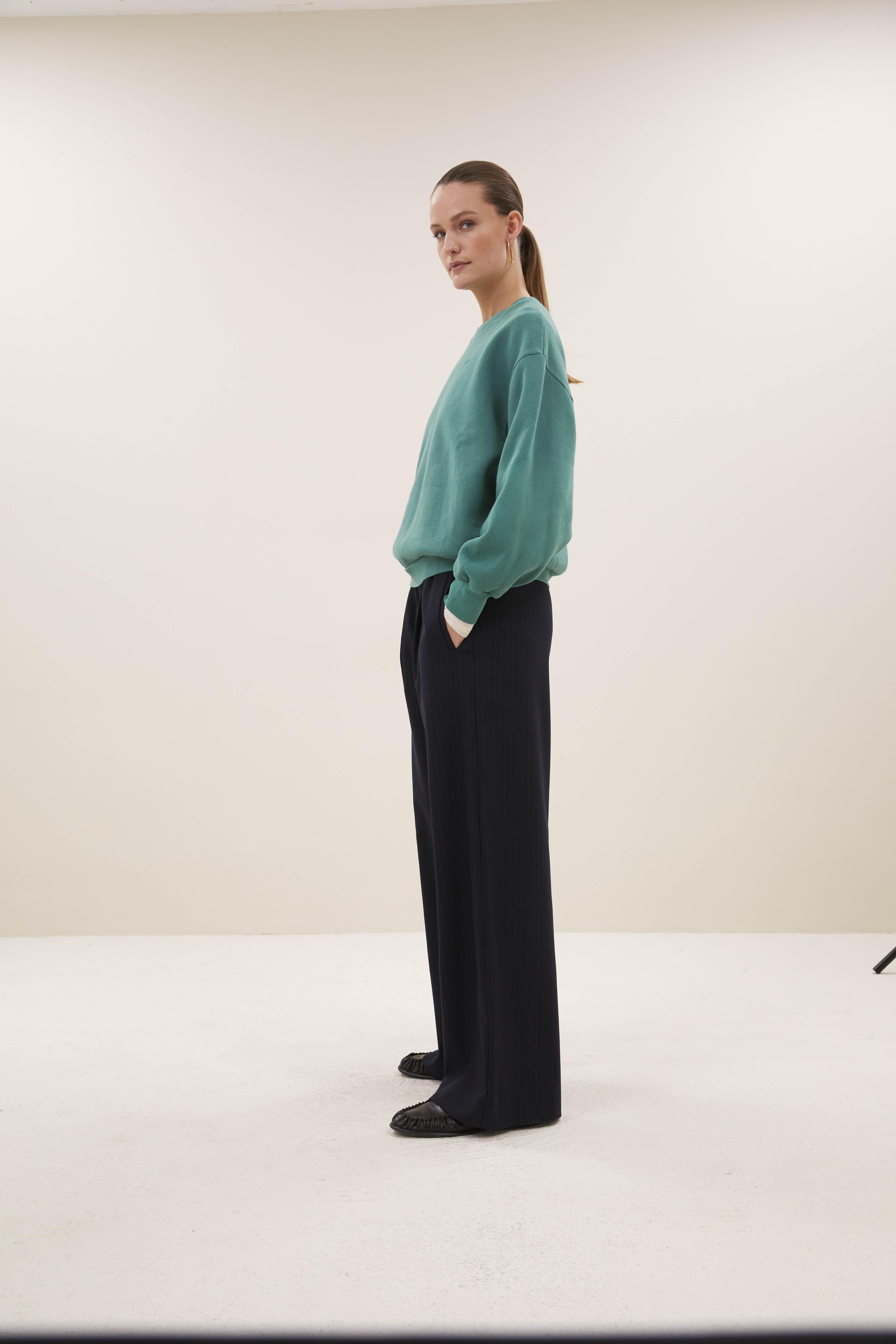 By-Bar Lili Lucky Sweater Frosty Green Damen Pullover Baumwolle grün
